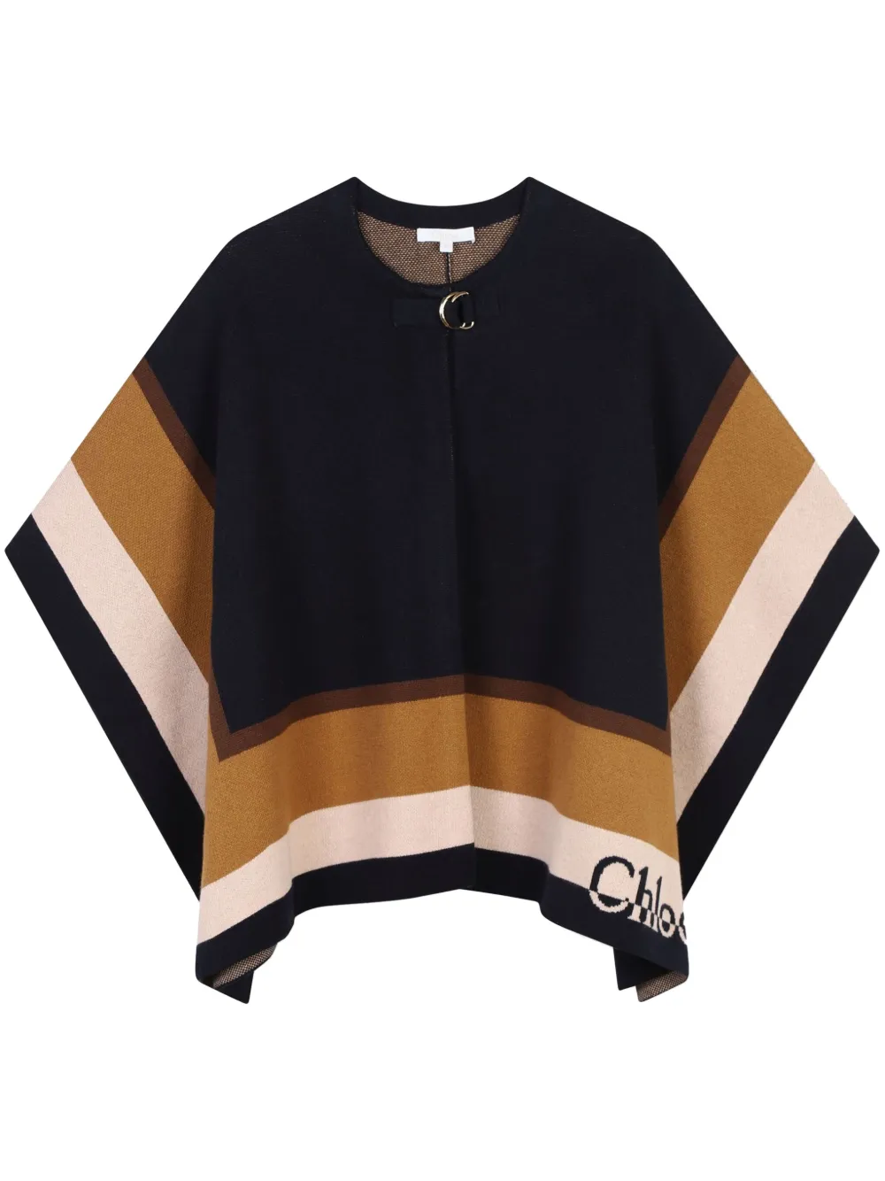 

Кейп с жаккардовым логотипом Chloé Kids, синий