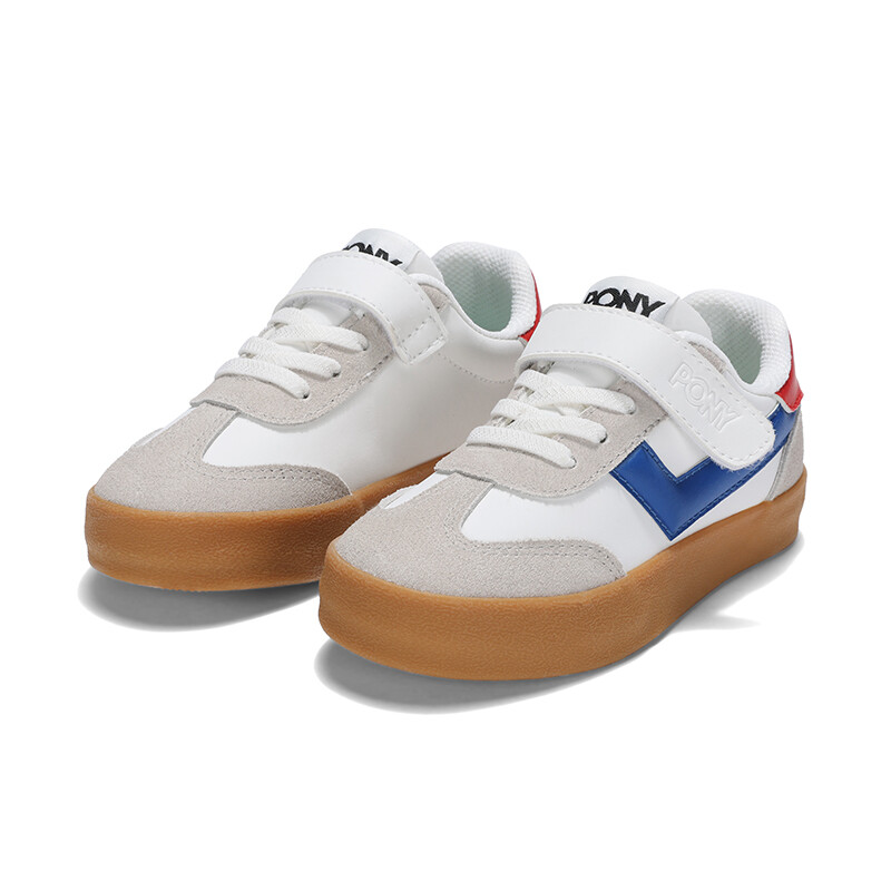 Детские кроссовки для скейтбординга Kids Low-top Белый/Синий/Красный Pony, белый — фото 3