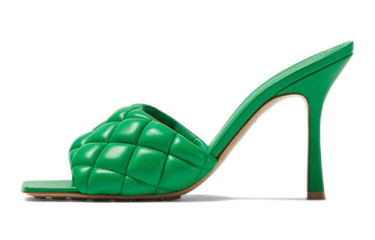 Туфли Bottega Venetta Padded Sandal Parakeet, зеленый