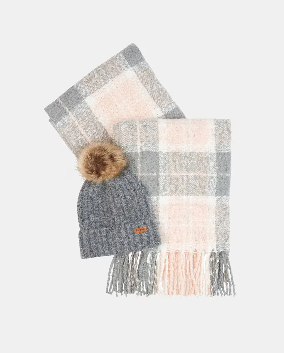 

Разноцветный комплект из шапки и шарфа Barbour