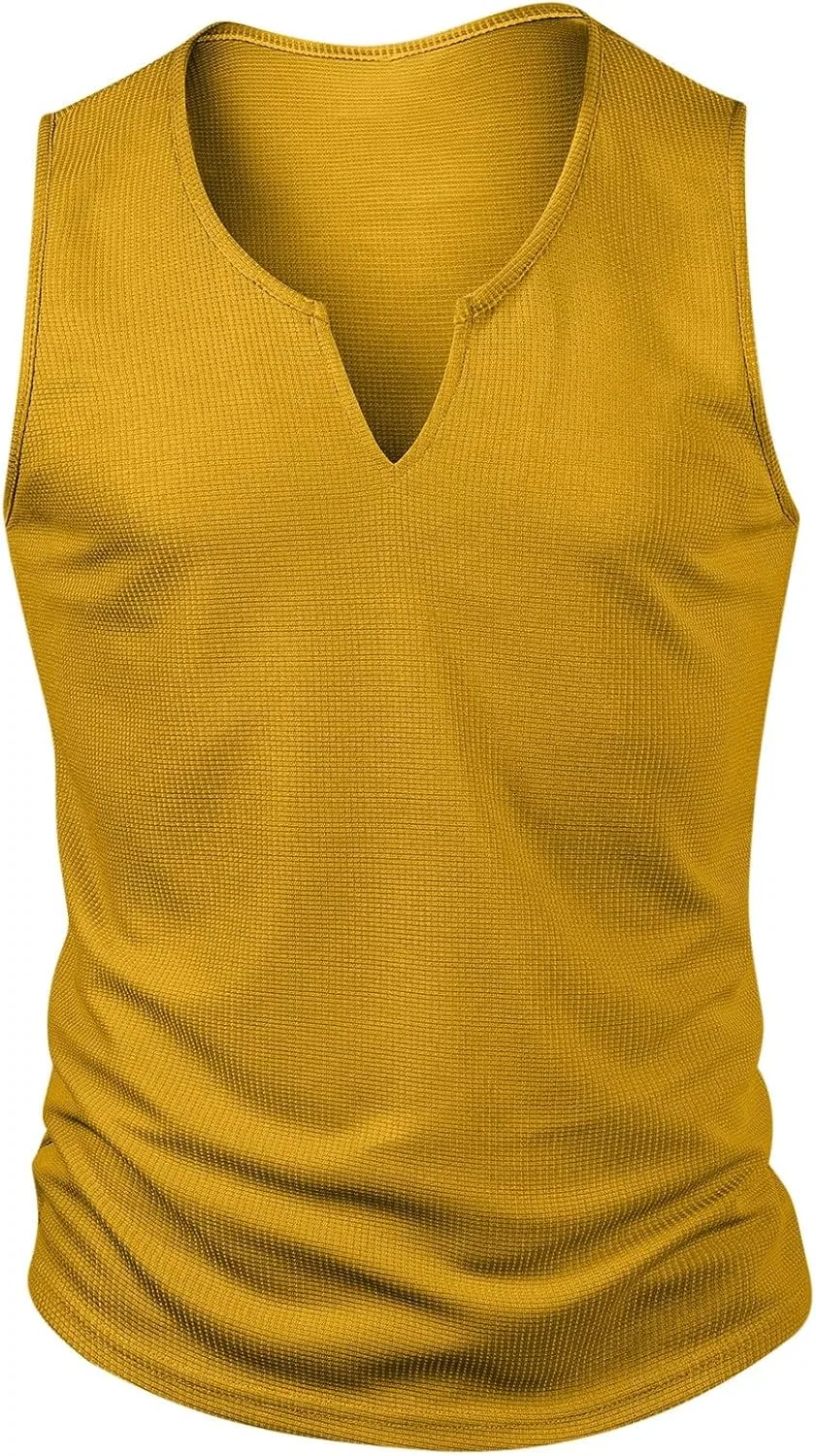 Мужской топ для тренировок на лямках, быстросохнущий, Generic, Yellow — фото 4