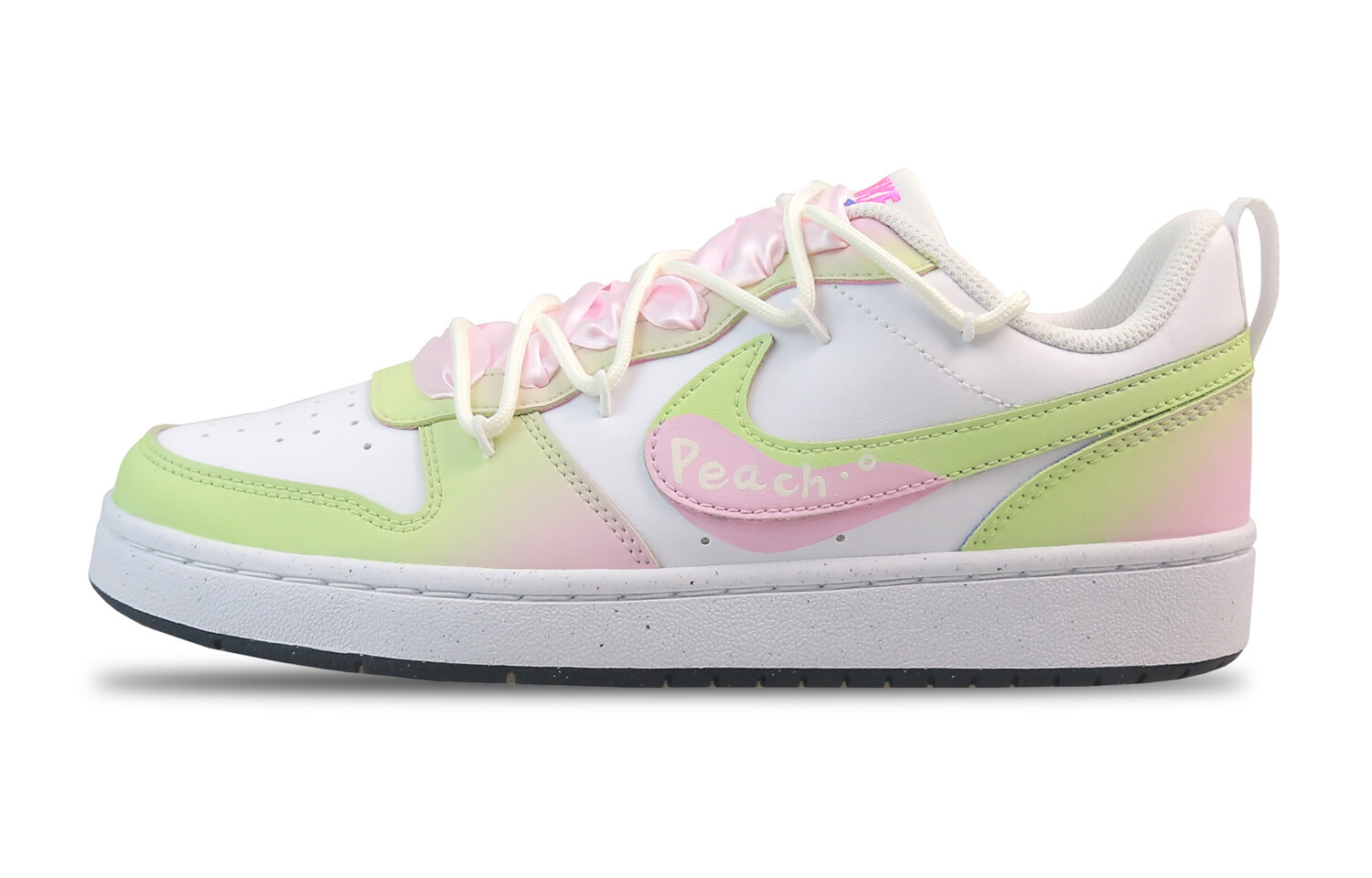 

Кроссовки Nike Court Borough Skateboarding Shoes Women's Low-top Pink/Green, розовый