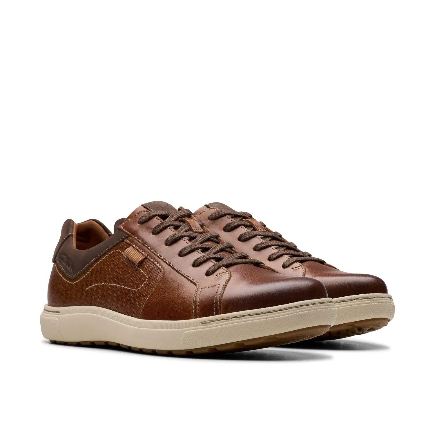 Кроссовки кожаные на шнуровке Clarks Mapstone Lace, коричневый — фото 4