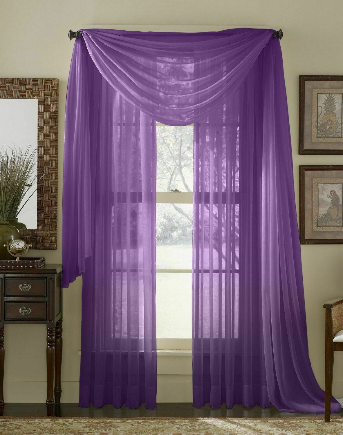 

Шторы прозрачные Empire Рome Purple 21, фиолетовый