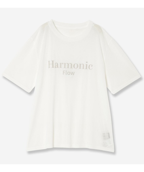 

Футболка прозрачная с логотипом Harmonic Flow R-ISM, кремовая