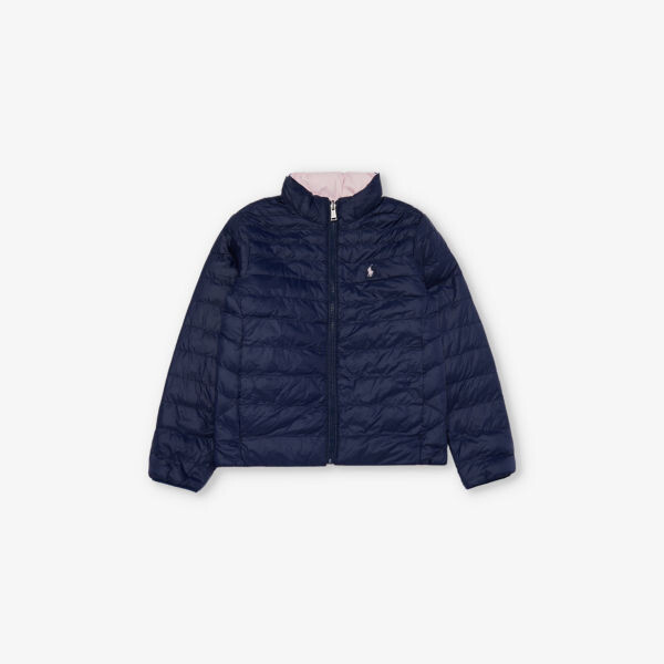 

Двусторонняя куртка-бомбер с вышитым логотипом для мальчиков Polo Ralph Lauren, розовый