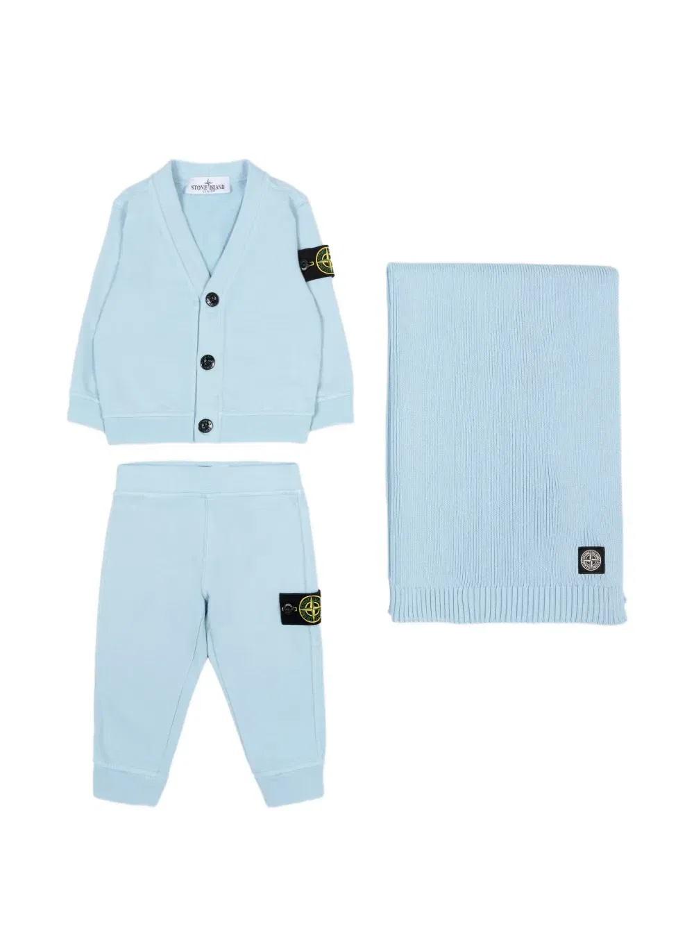 Спортивный костюм с нашивкой Compass (набор из трех предметов) Stone Island Junior, синий