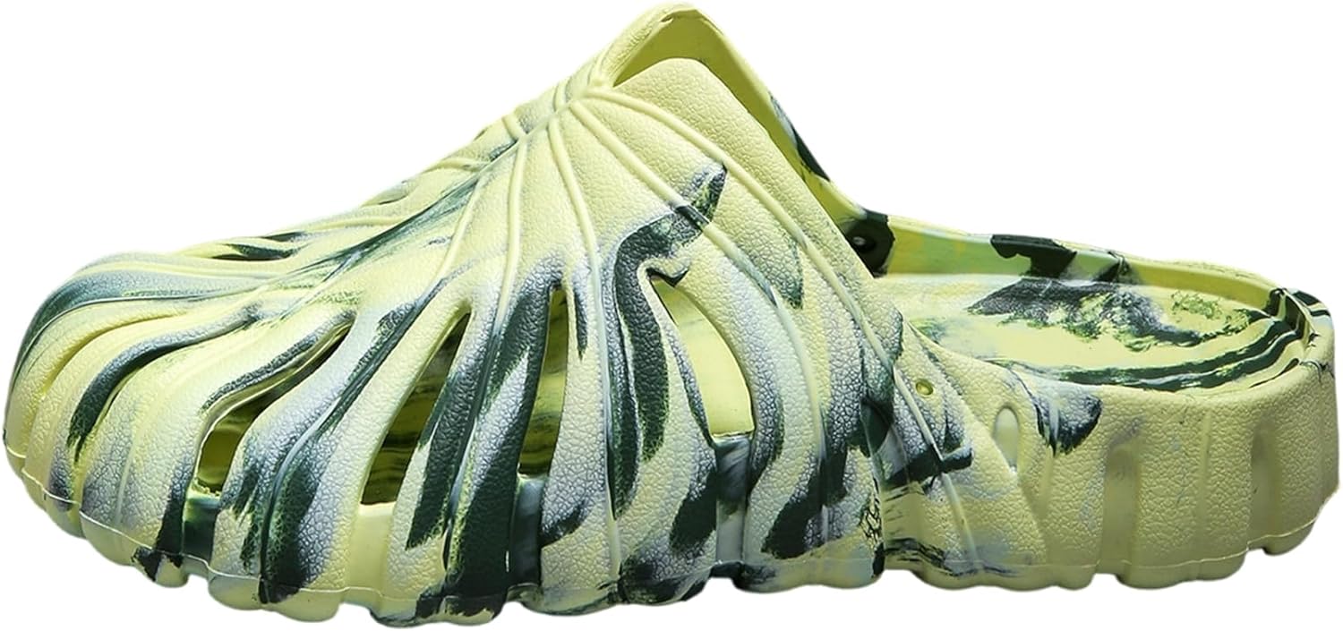 

MECH-ENG Мужские и женские садовые сабо, универсальная обувь для дома и улицы, классические тапочки, камуфляжные пляжные сандалии с поддержкой свода стопы, желтый