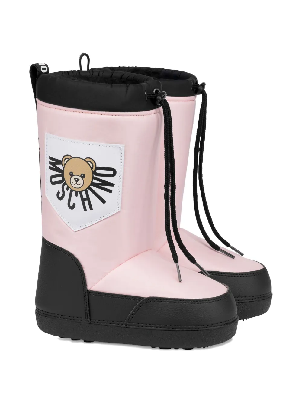 Зимние ботинки с мишурой Moschino Kids, розовый