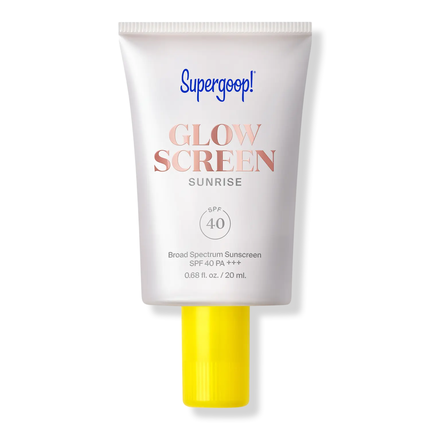 

Mini Glowscreen SPF 40 Солнцезащитный крем с гиалуроновой кислотой и ниацинамидом Supergoop!, Sunrise (champagne glow)