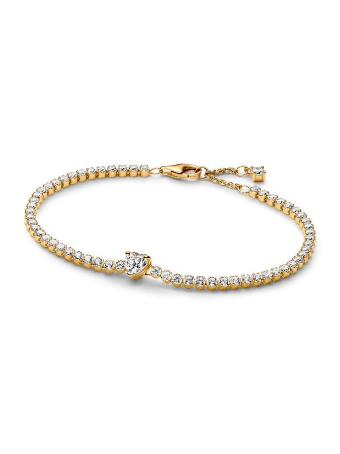 

Браслет Pandora Sparkling Heart Tennis Bracelet, золото