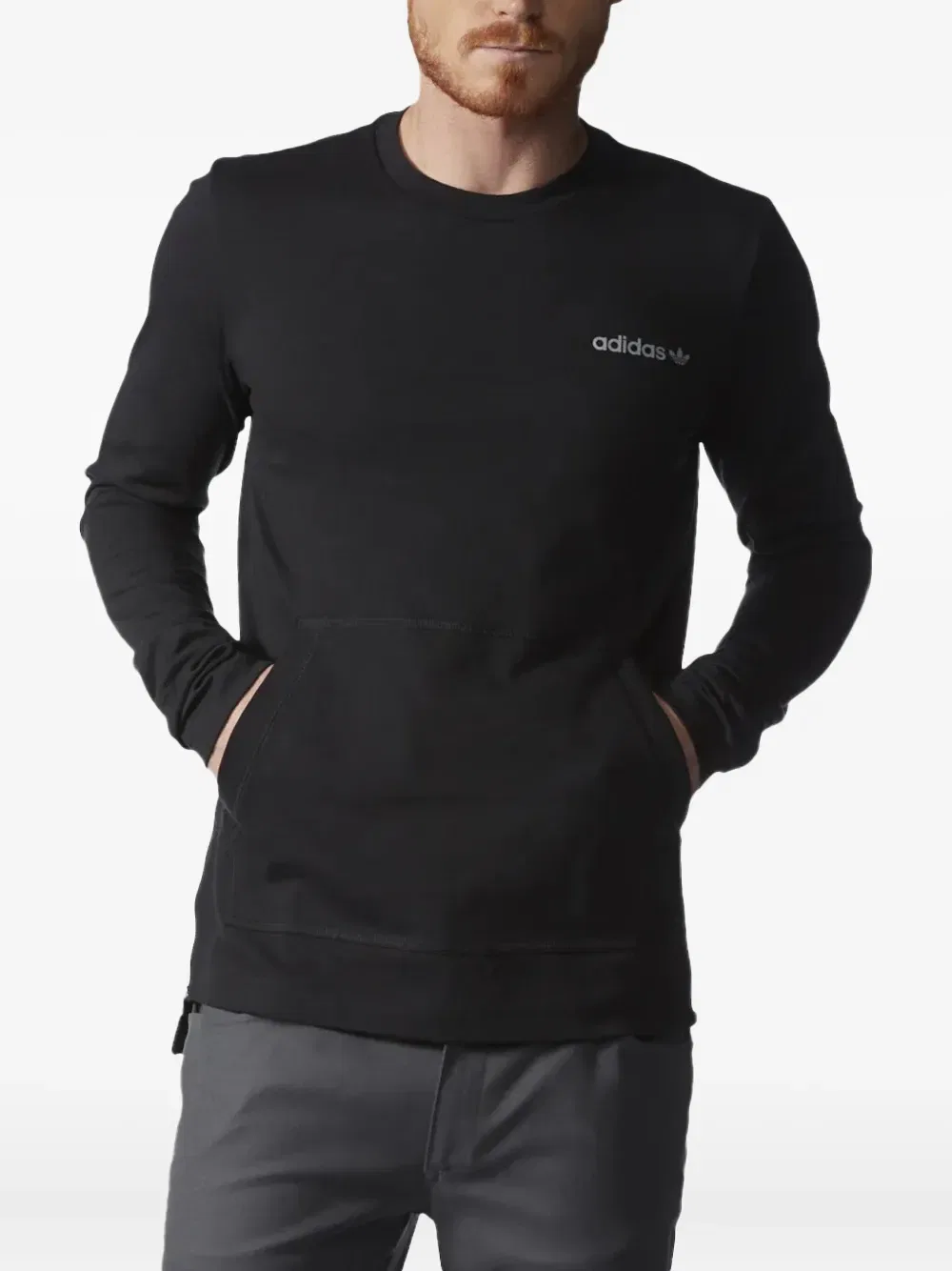 Футболка с длинными рукавами Adidas, черный