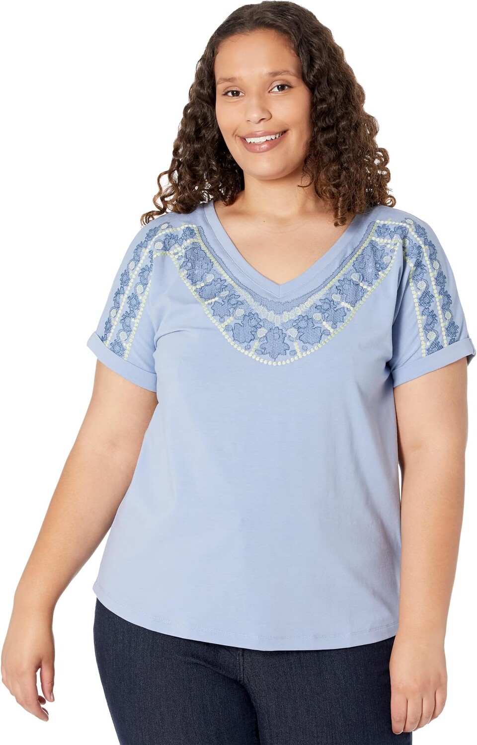 

Футболка NIC+ZOE Jetty Tee, цвет Blue Multi