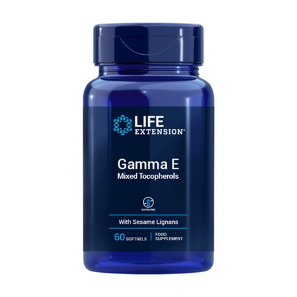 

Гамма E смешанные токоферолы 60 мягких капсул Life Extension