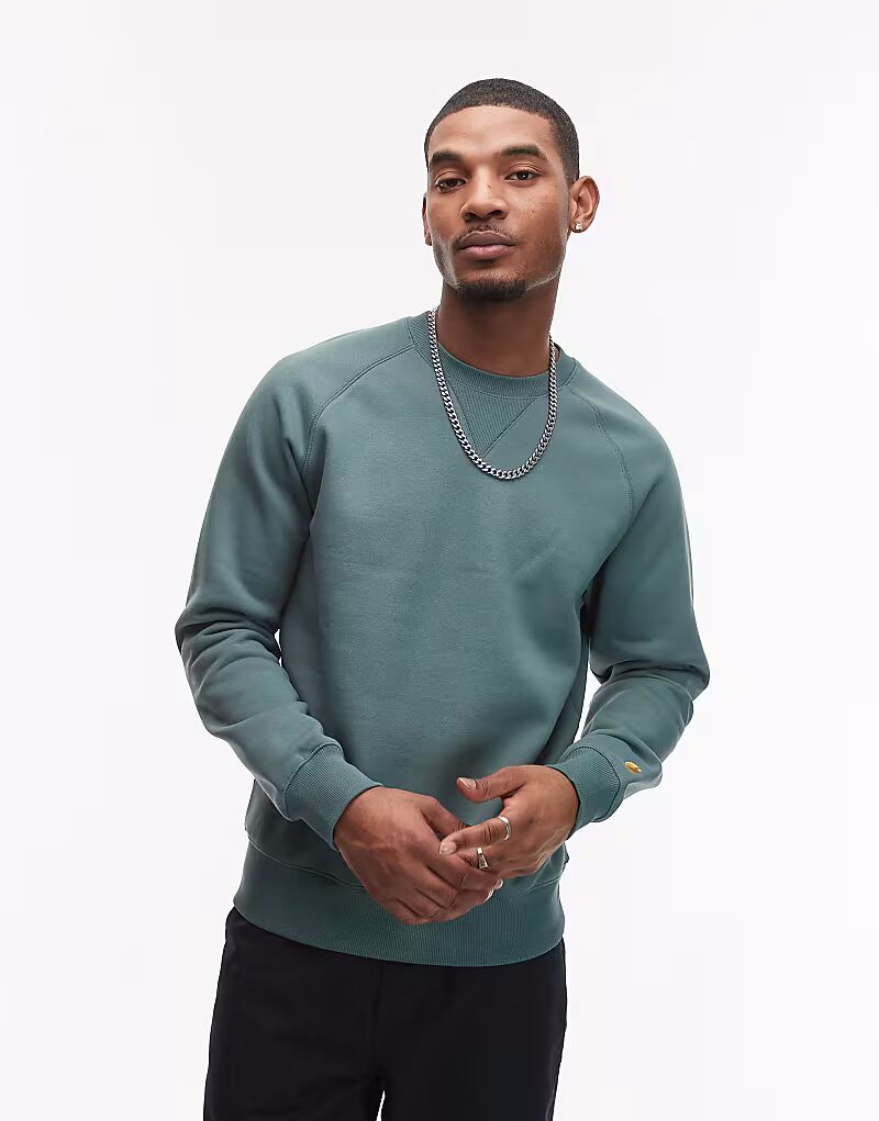 

Толстовка Carhartt WIP Chase зеленого цвета