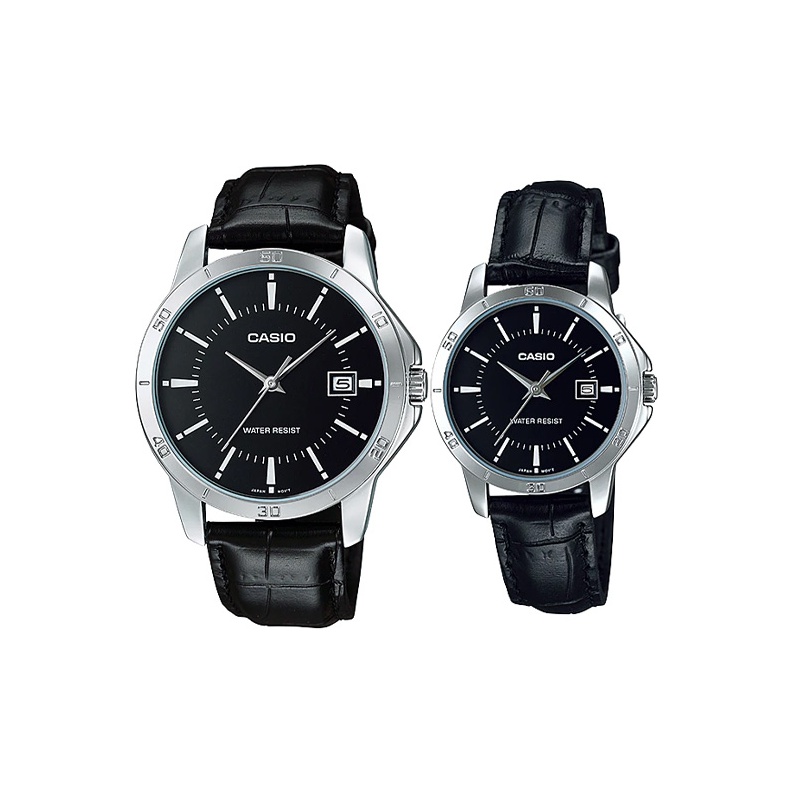

CASIO Часы Unisex Pair Table Series Watch, Black Dial+Black Dial (Matching Watch)