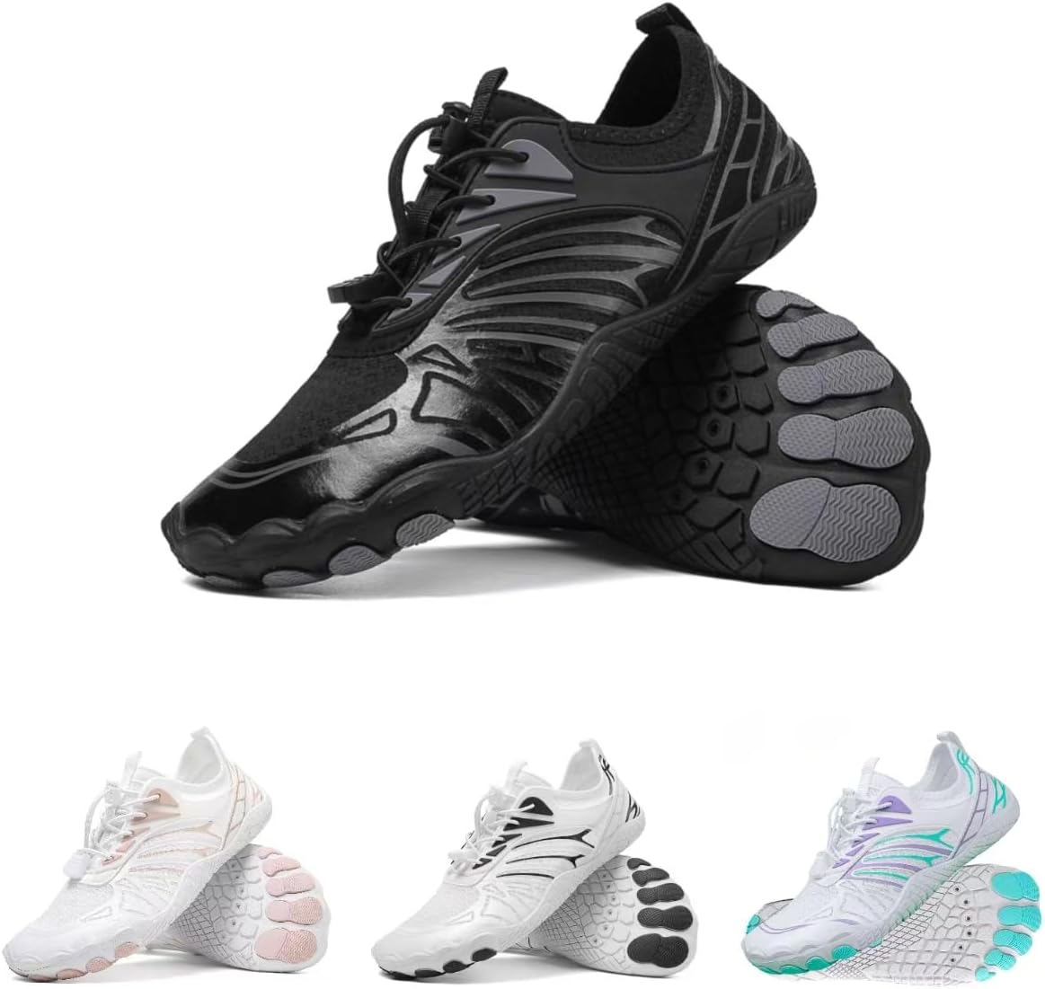 

Женские кроссовки для походов босиком, женские и мужские кроссовки для походов, дышащая и нескользящая спортивная обувь для трейлраннинга, для серфинга и ходьбы по воде, с широким носком Kaeril, серый