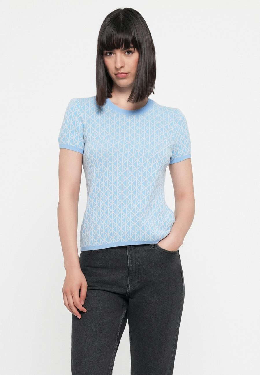 Футболка Calvin Klein CAP SLEEVE SNOWY BABY TEE, Frozen Fjord/Light Blue — фото 4