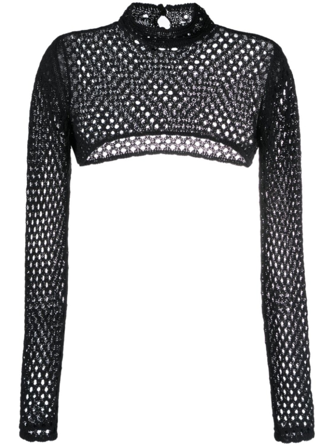 

Укороченный топ с перфорацией MOSCHINO JEANS, черный