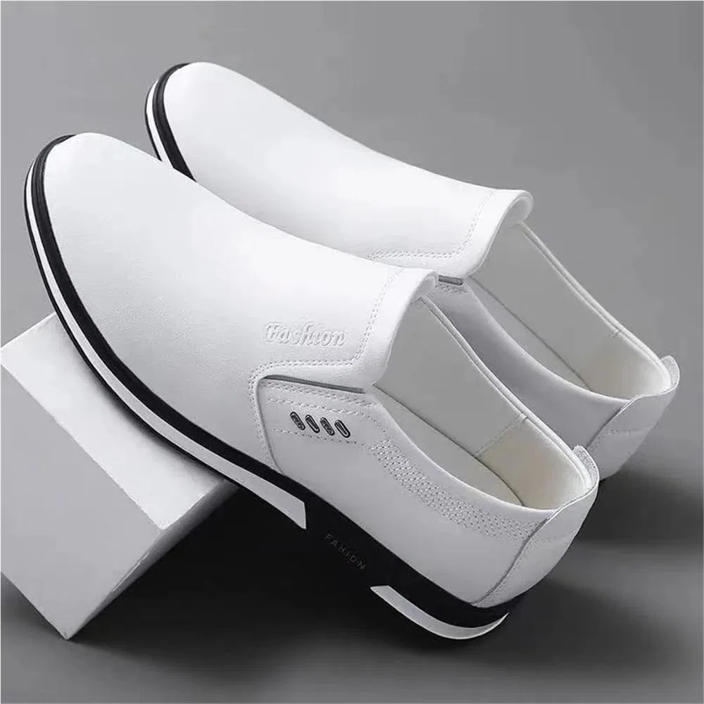Лоферы мужские кожаные, ретро, Slip On, белый DHFIRUFSHLO — фото 2