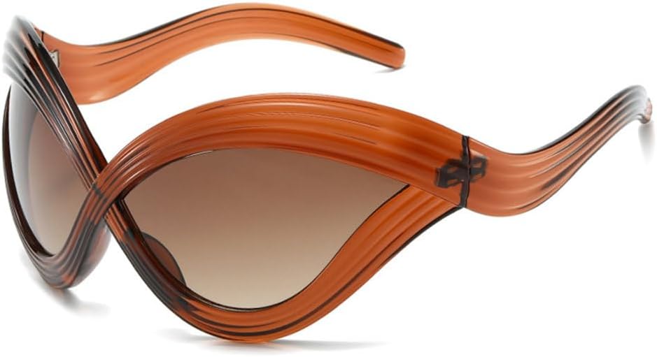 

Ретро-солнцезащитные очки «кошачий глаз» для женщин, большие, роскошные, модные, в стиле хип-хоп, панк, солнцезащитные очки UV400 для мужчин generic, Brown Brown Gradient