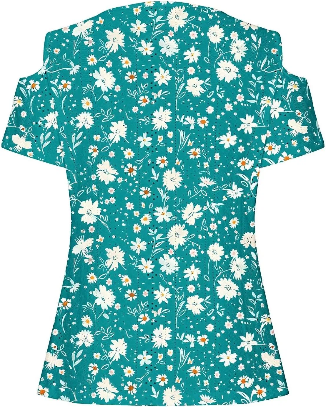 Женская блуза с открытыми плечами, бренд Generic, цвет 20a-multicolor — фото 3