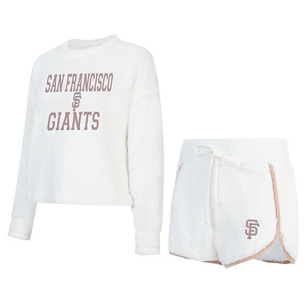 

Женская футболка с длинным рукавом и шорты concepts sport white san francisco giants painter sherpa Unbranded