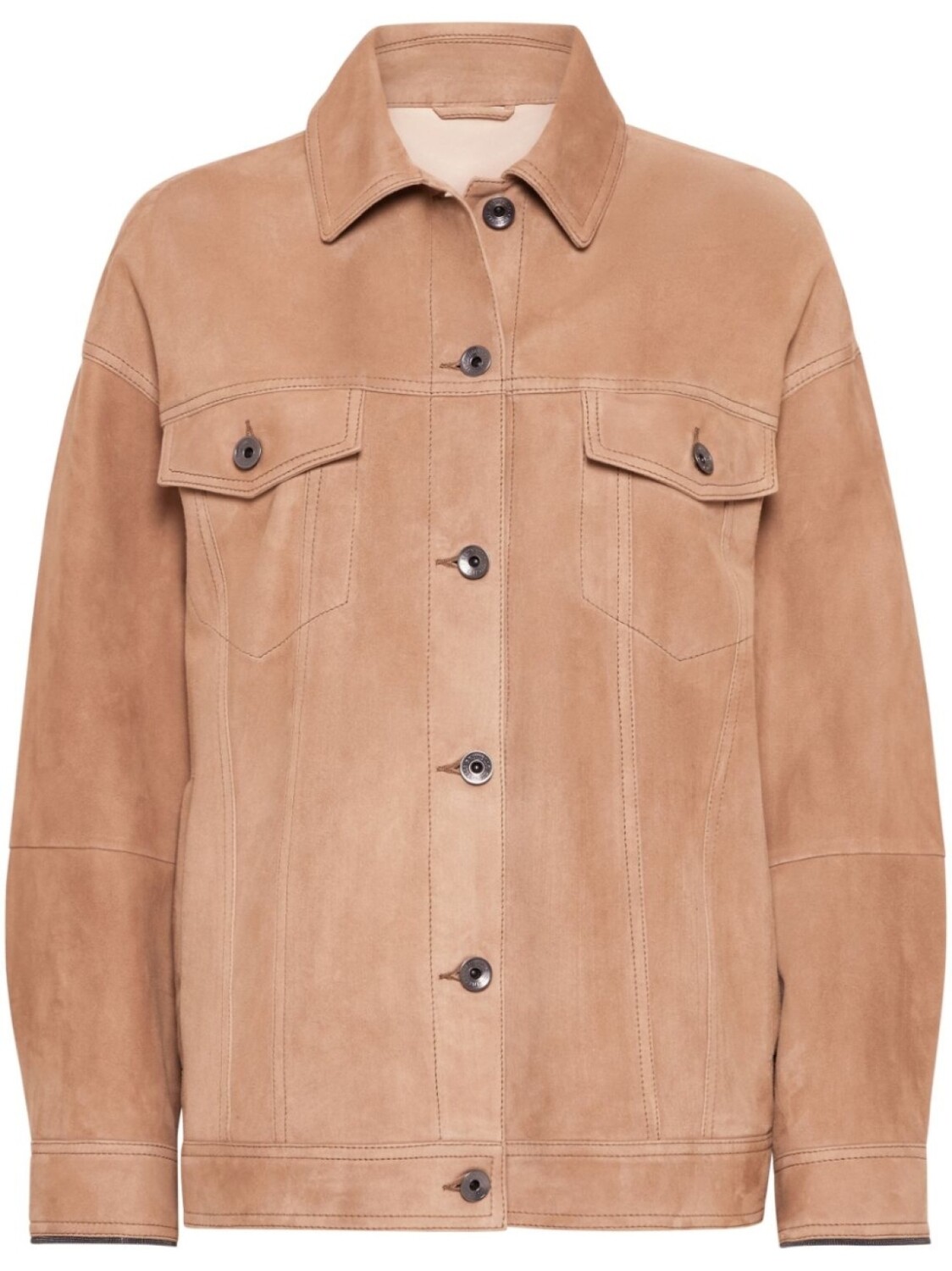 

Куртка из замши от кутюр Brunello Cucinelli, коричневый