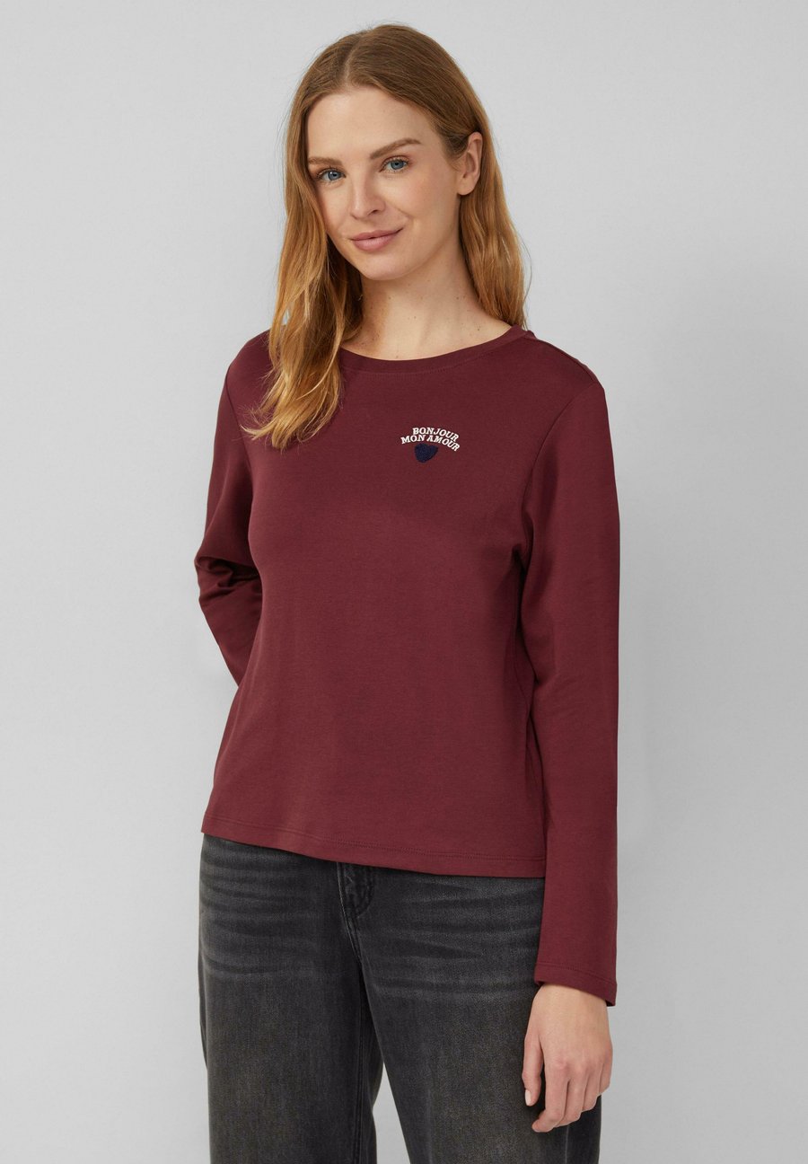 

Топ s.Oliver Long sleeved top, Bordeaux/Dark Red