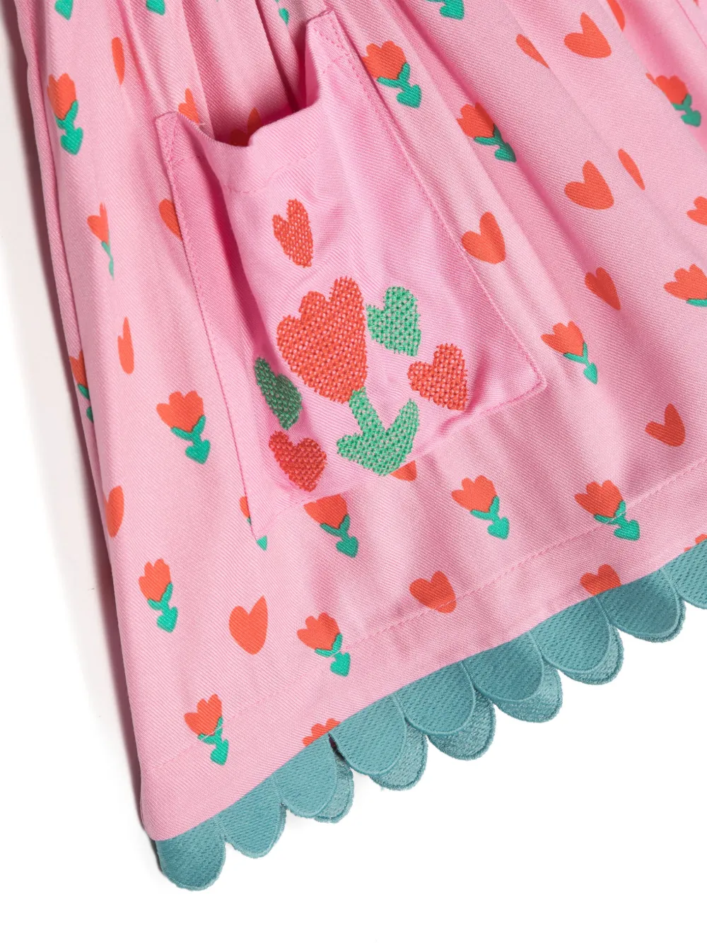 Юбка с цветочным принтом Stella Mccartney Kids, розовый — фото 3