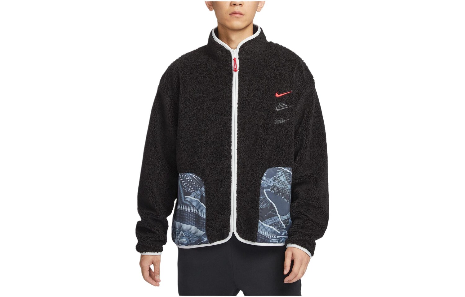 

Мужская бархатная куртка Nike, Черный