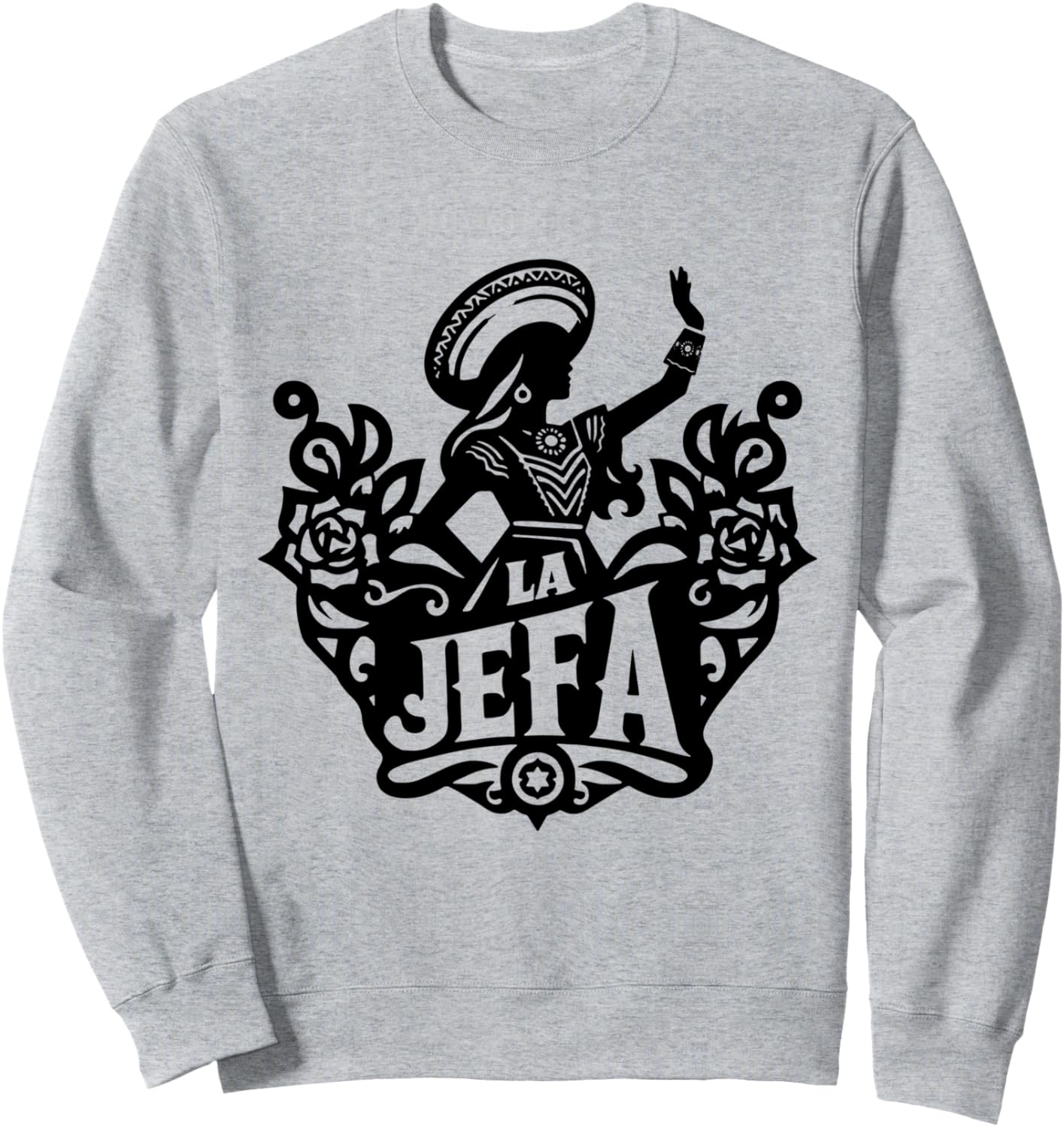 

Толстовка La Jefa The Boss (на испанском) - забавная мексиканская цитата The Boss Funny Shop, серый