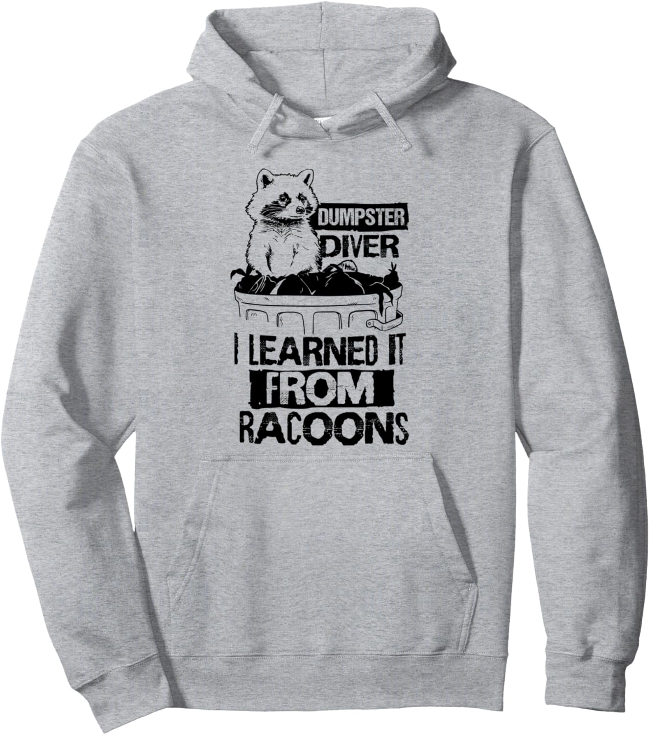 

Худи с надписью «Любитель енотов, собирающий мусор в мусорных баках, копающийся в мусорных контейнерах» Dumpster Diving Raccoon Gifts, серый