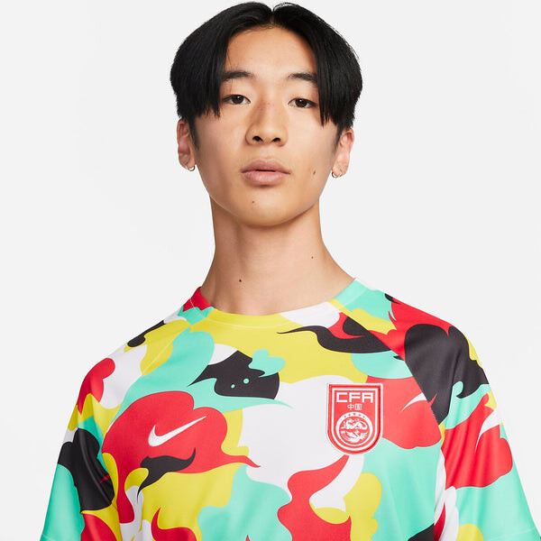Футболка dri fit china pre match футбольная майка Nike, мульитколор — фото 2