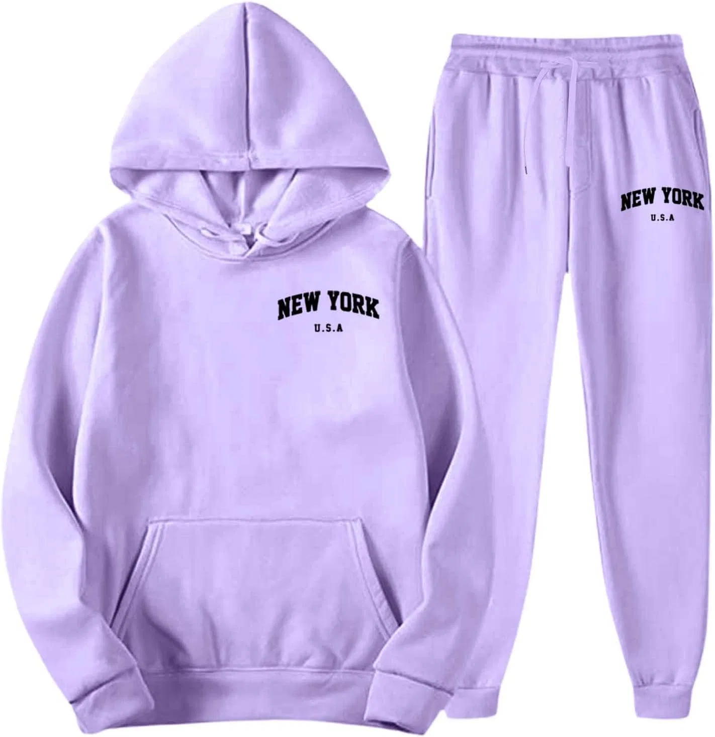 Спортивный костюм с принтом, бренд Generic, New York-light Purple — фото 4