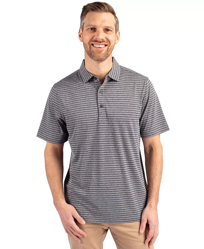 

Футболка-поло мужская Forge Eco Heather Stripe Stretch Recycled Cutter & Buck, черный