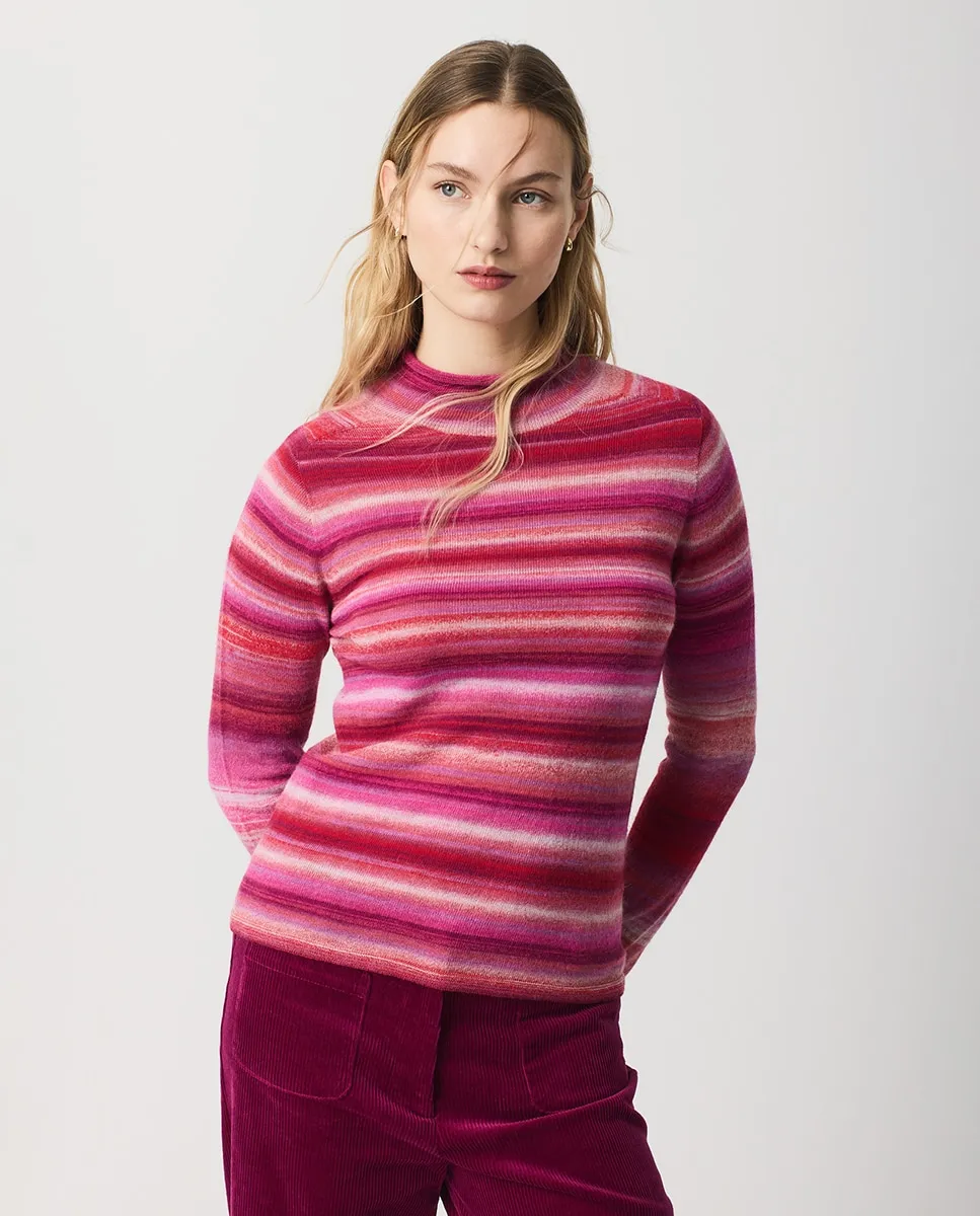 

Женский джемпер из фантазийной пряжи с высоким воротником Escorpion, красный