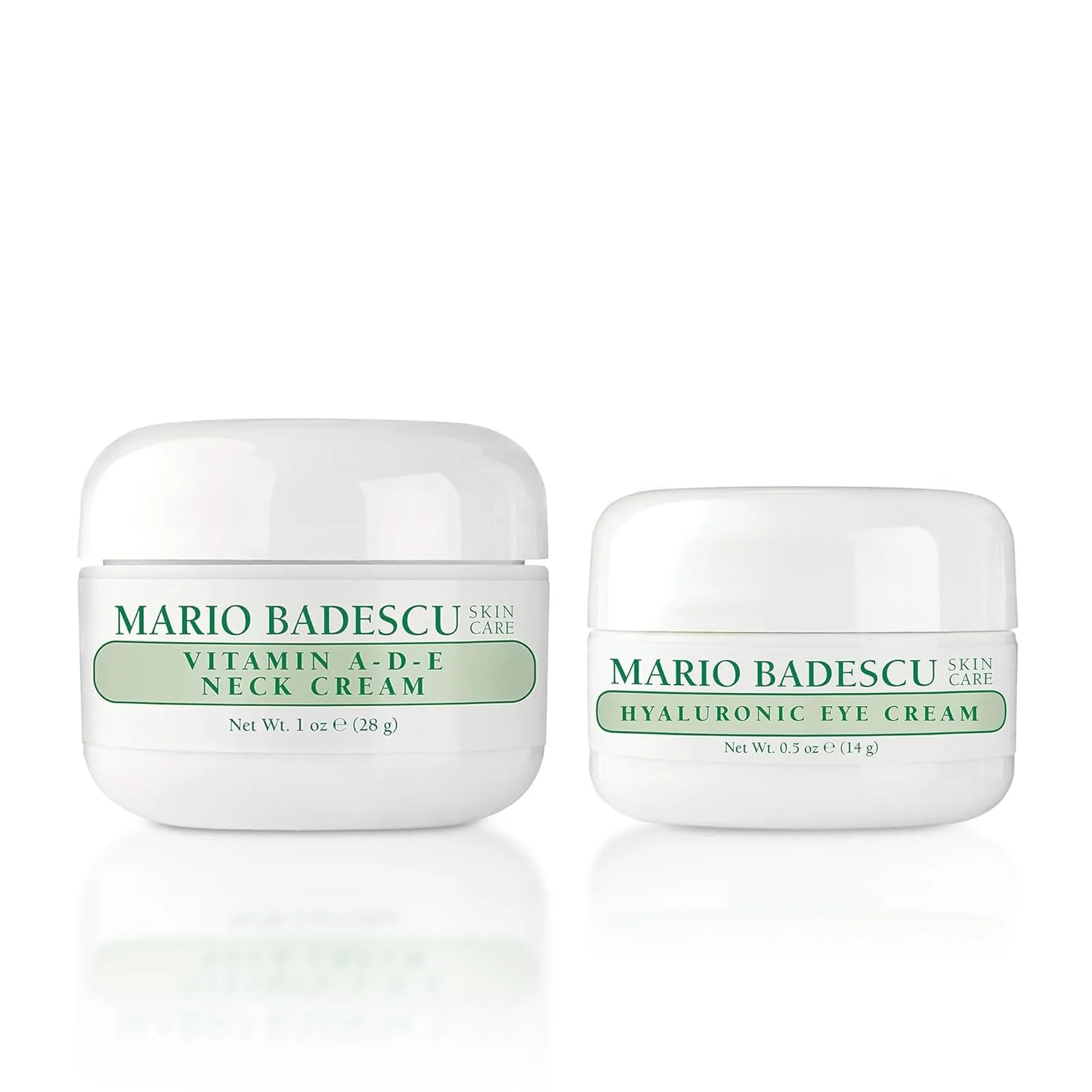 Набор Mario Badescu: крем для шеи с витаминами A-D-E и крем для глаз с гиалуроновой кислотой, увлажняющий уход для сухой и чувствительной кожи