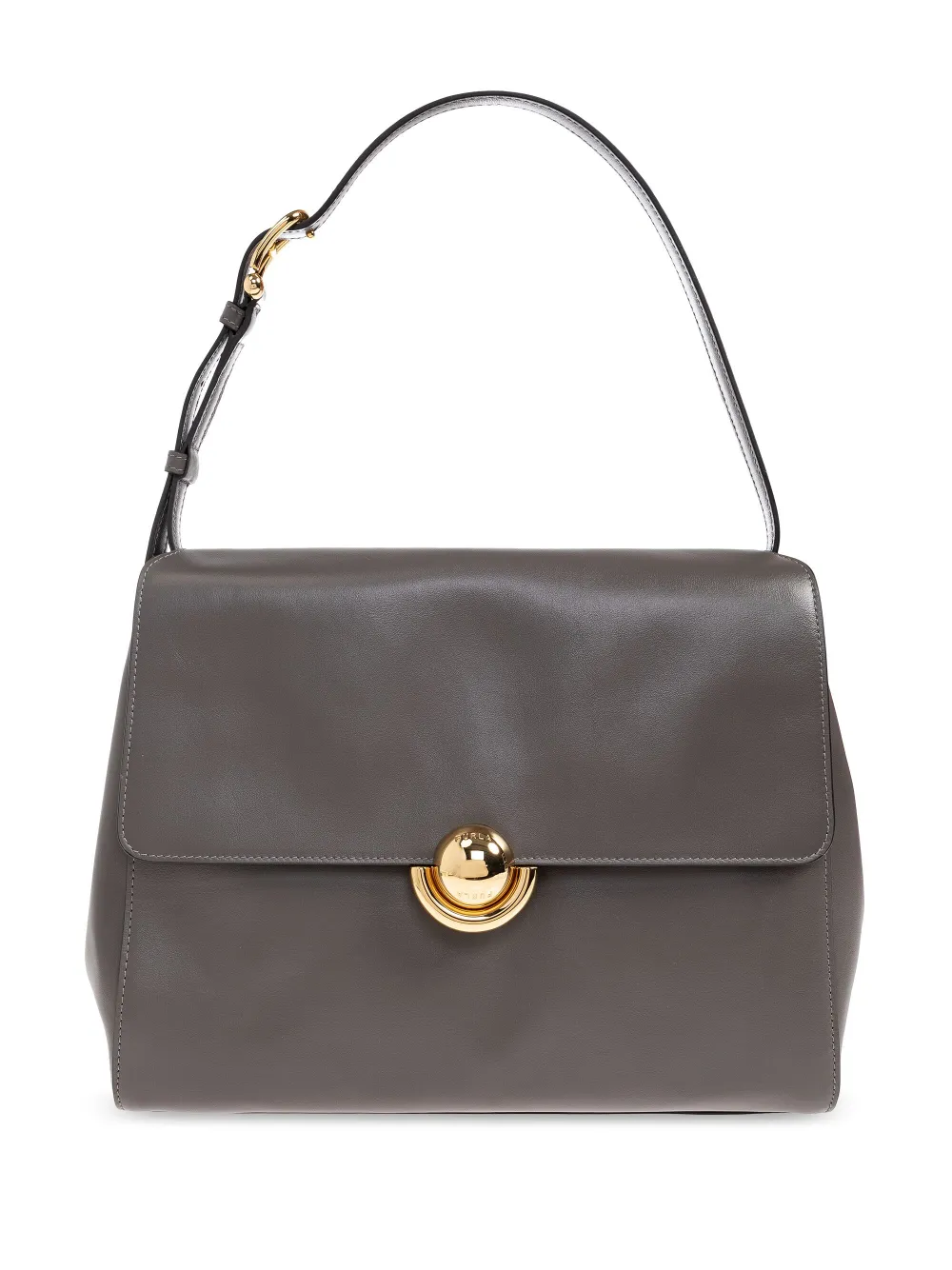 

Сумка-тоут из кожи с круглыми деталями Furla, серый