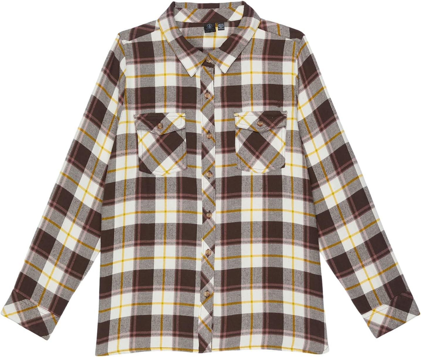 

Рубашка Volcom Getting Rad Plaid Long Sleeve, цвет Espresso
