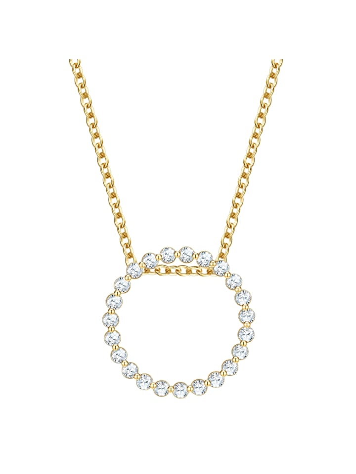

Glanzstücke München Серебряное колье с кубическим цирконием в оправе из желтого золота