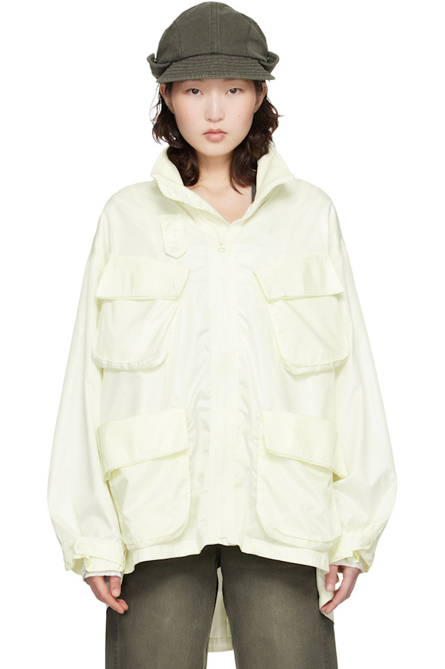 

Open Yy Желтая ветровка с карманами-карго