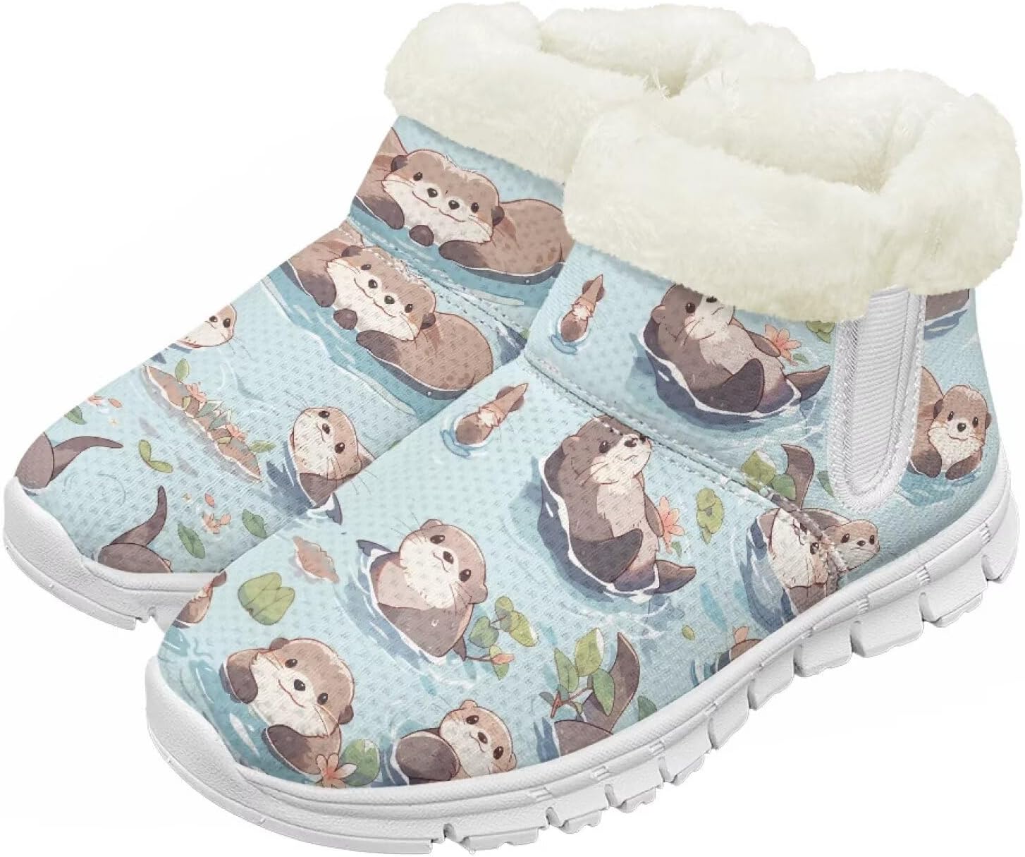 

Детские зимние сапоги для девочек, водонепроницаемые, противоскользящие, для холодной погоды, с искусственным мехом, походные ботинки Goronwyfloyd, Otter