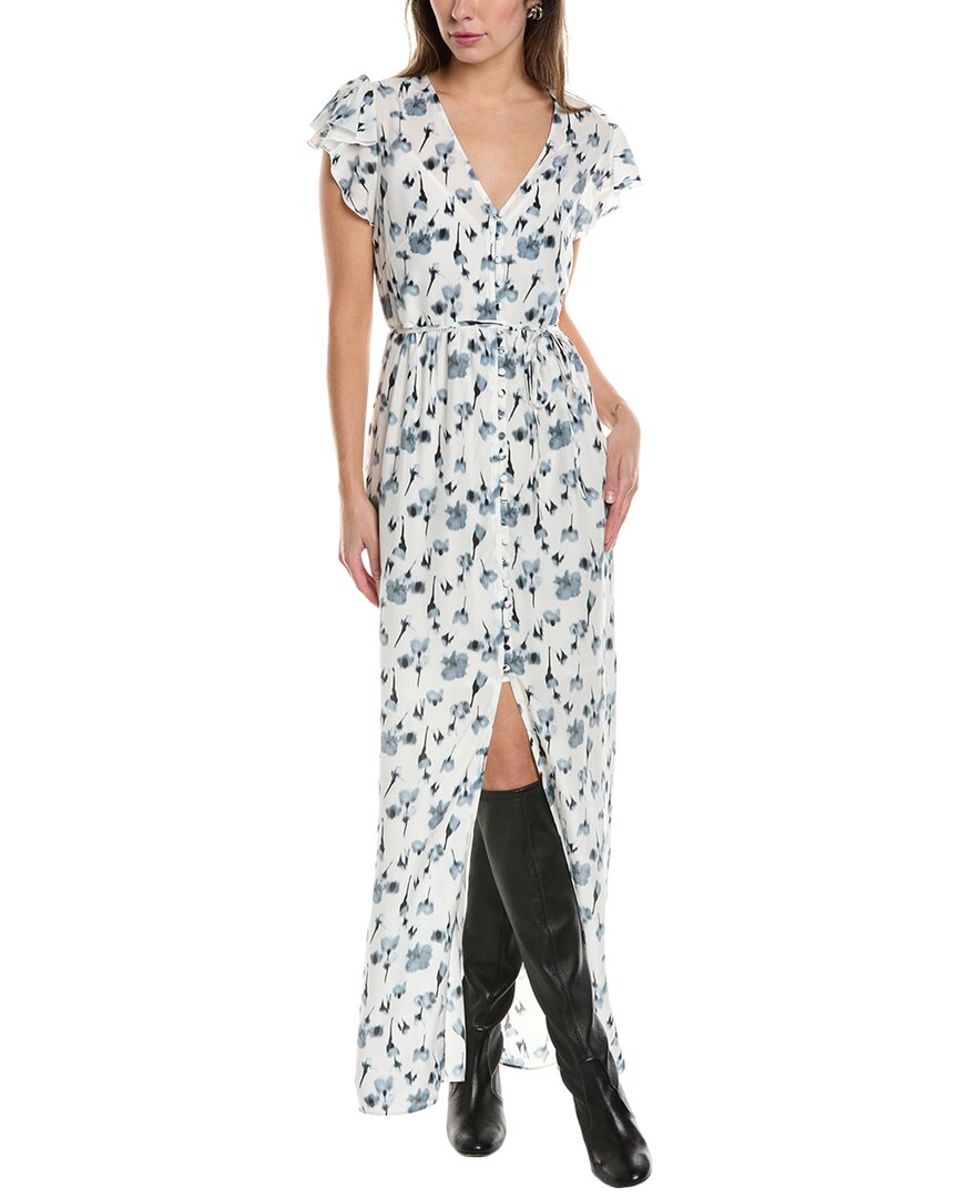 

Платье макси Raine из смесового шелка Rag & Bone, белый