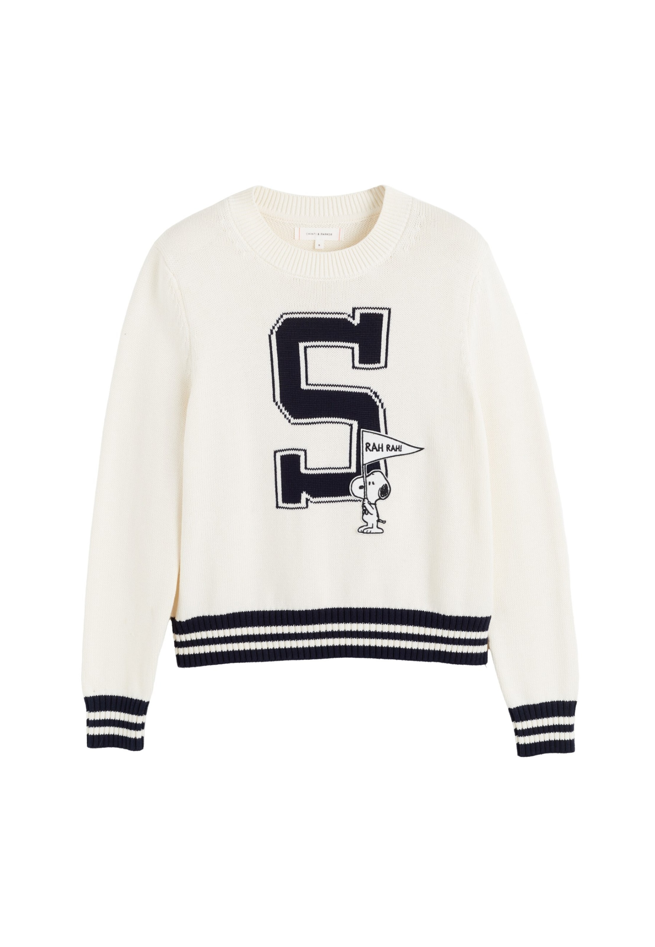 

Chinti & Parker Свитер 'Snoopy Varsity' в цвете Cream