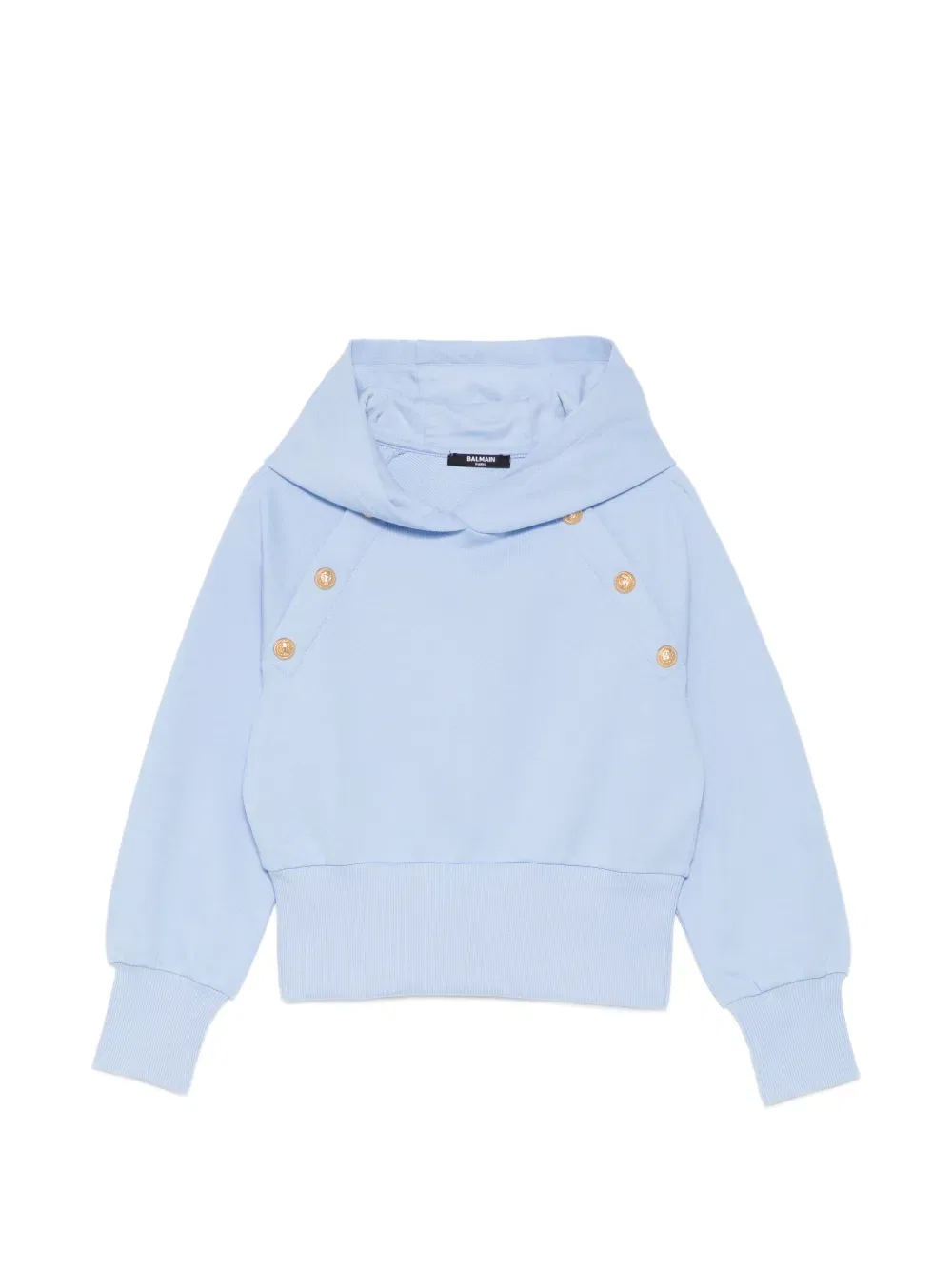Толстовка с тиснеными пуговицами Balmain Kids, синий