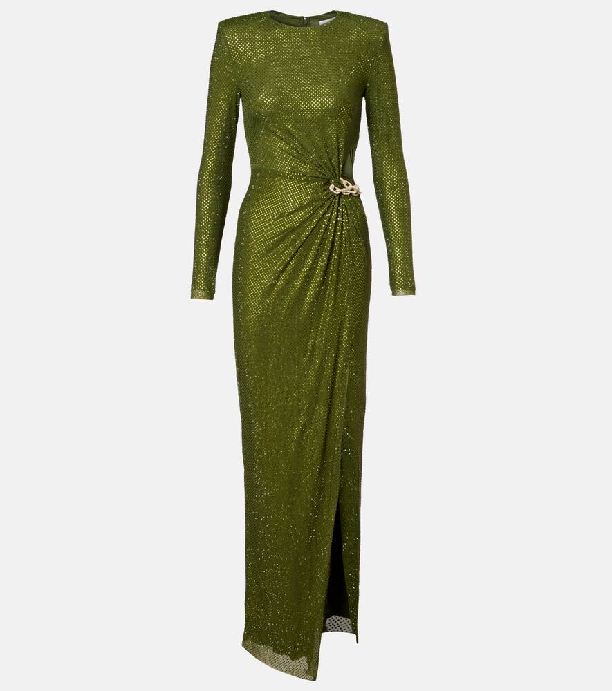 

Платье-майка с цепочками и декором Self-Portrait, Green