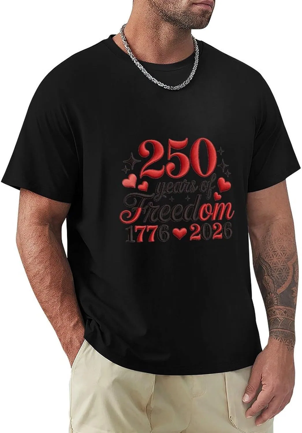 Футболка с принтом, хлопок, Black-style-8