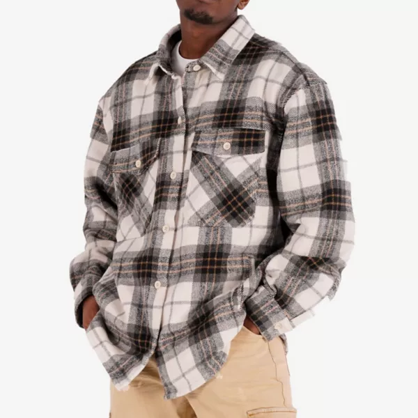 

Мужская фланелевая куртка в клетку «Лесоруб» Caliber Denim Co., цвет gray plaid