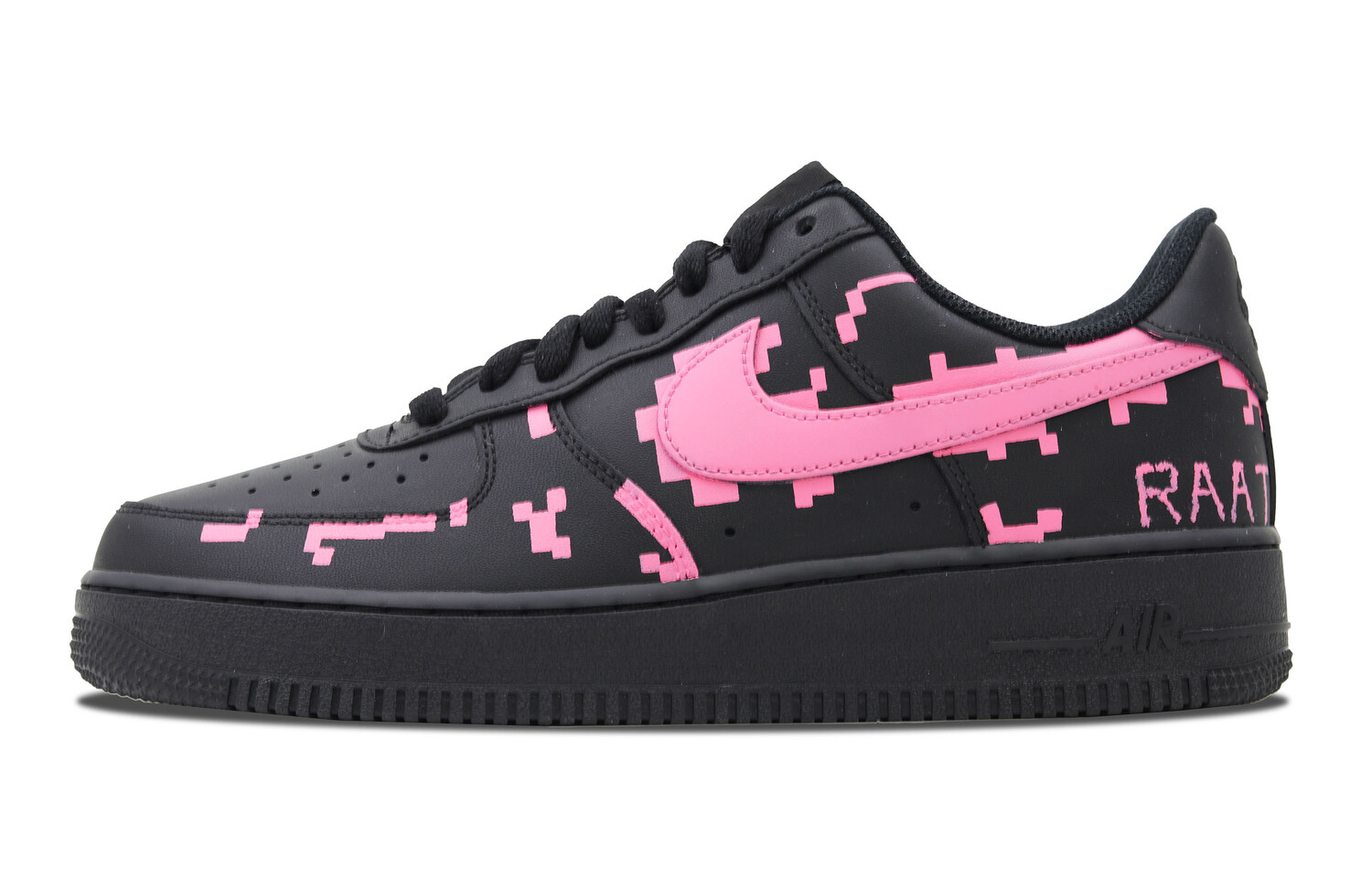 

Кроссовки Nike Air Force 1 Skateboarding Shoes Unisex Low-top Black/pink, черный